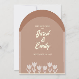 Arch Style QR Code Wedding Invitation