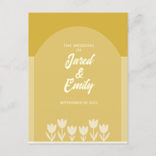 Arch Style QR Code Wedding Invitation Postcard