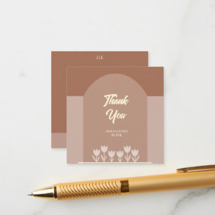Arch Style Wedding Flat Thank You Card