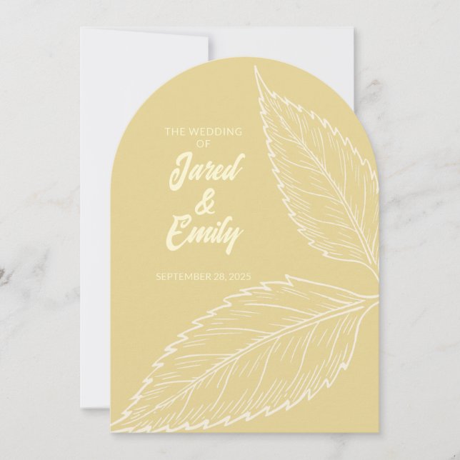 Arch Style Wedding Invitation (Front)