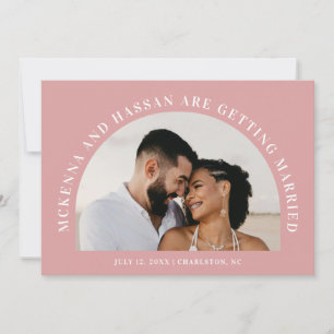 Arch Top Save the Date Engagement Announcement