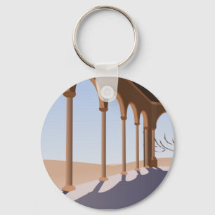 Arch walls drawing key ring