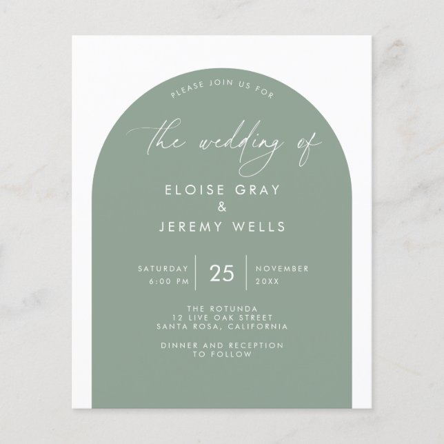 Arch Wedding Invitation (Front)