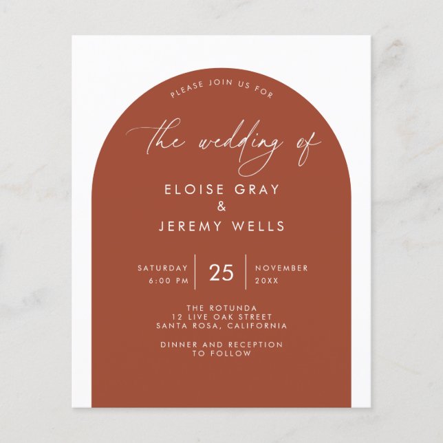 Arch Wedding Invitation (Front)