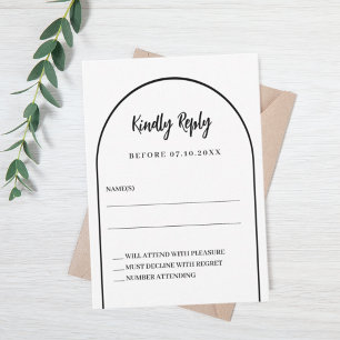 Arch wedding response RSVP Card