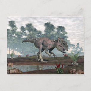 Archaeoceratops dinosaur postcard
