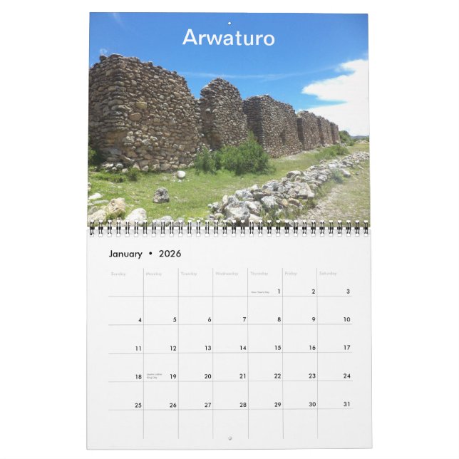 Archaeological Sites of Peru Calendar (Jan 2026)
