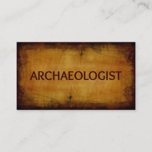 Archaeologist Antique Brushed Business Card