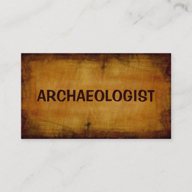 Archaeologist Antique Business Card (Front)