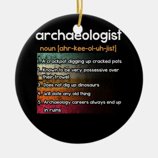 Archaeologist Archaeology Definition Ceramic Tree Decoration (Front)