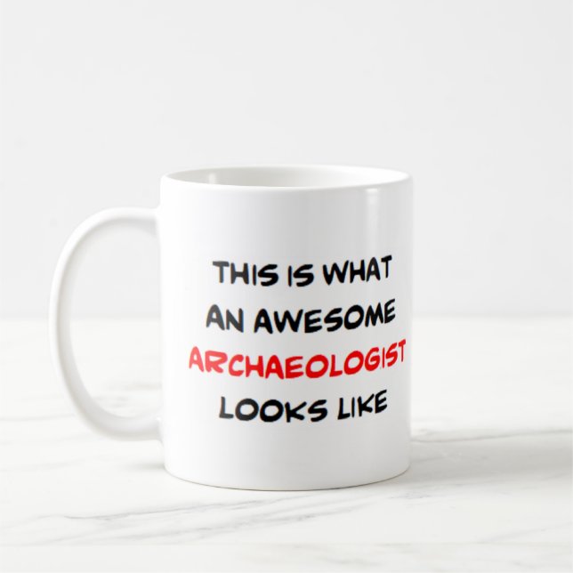 archaeologist, awesome coffee mug (Left)