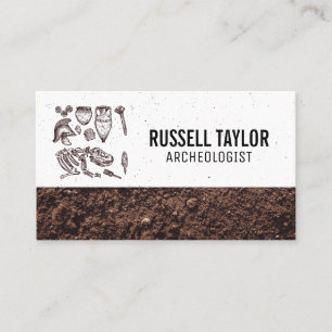 Archaeologist Findings Business Card