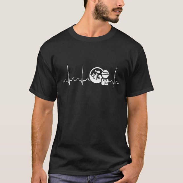 Archaeologist Heartbeat T-Shirt (Front)