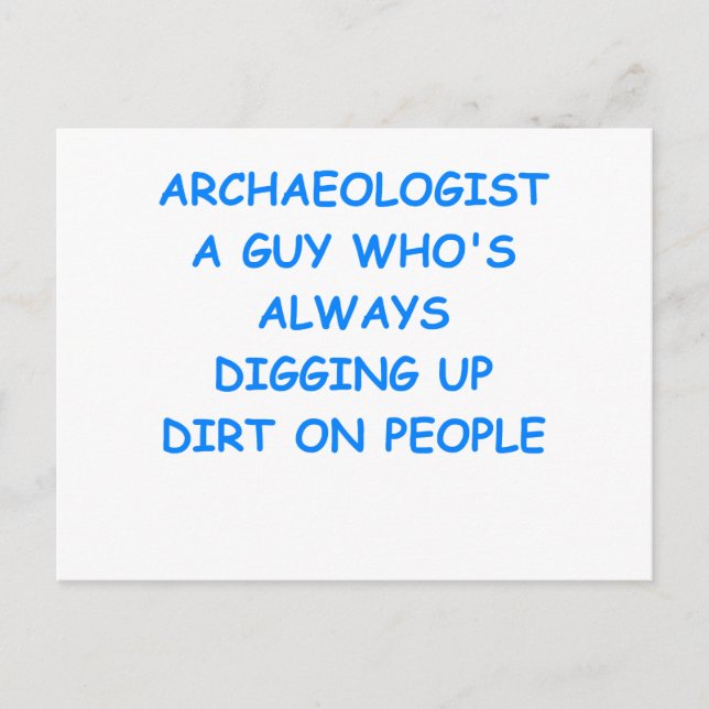 archaeologist postcard (Front)