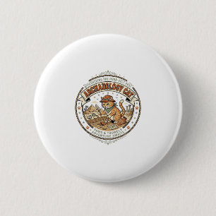 Archaeology Cat Archaeology Cat Vintage Vector Art 6 Cm Round Badge