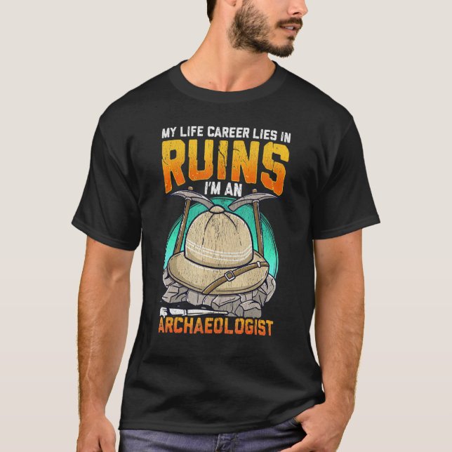 Archaeology Inspired Archaeologist Related Fossil  T-Shirt (Front)