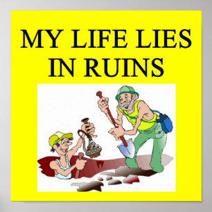 archaeology joke poster