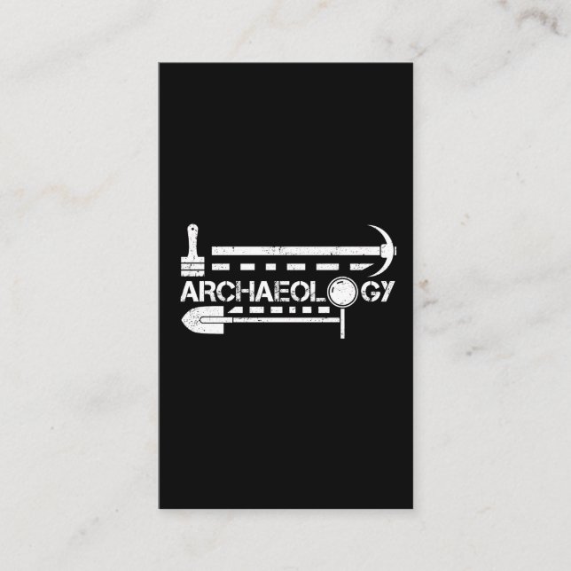 Archaeology prehistoric artefacts business card (Front)