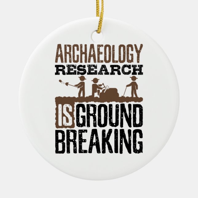 Archaeology Research is Groundbreaking Ceramic Tree Decoration (Front)