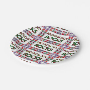Archaeology Rocks Paper Plate