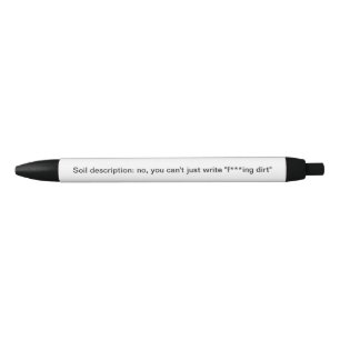 Archaeology soil description black ink pen