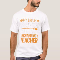 Archaeology Teacher Halloween Broom Broke