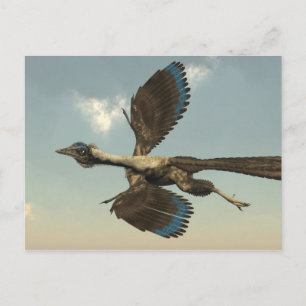 Archaeopteryx birds dinosaurs flying - 3D render Postcard