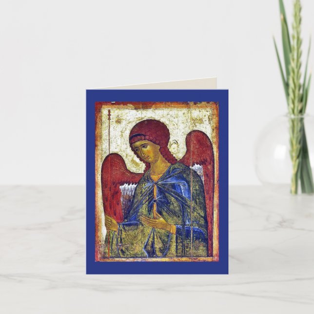 Archangel Gabriel Byzantine Christian Art Card (Front)