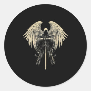 Archangel Gabriel Christian Angel Catholic Warrior Classic Round Sticker