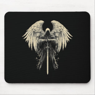 Archangel Gabriel Christian Angel Catholic Warrior Mouse Mat