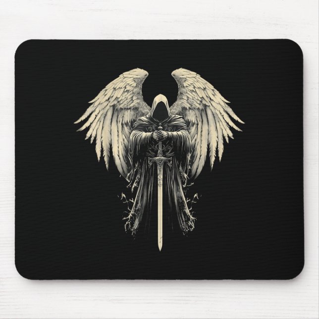Archangel Gabriel Christian Angel Catholic Warrior Mouse Mat (Front)