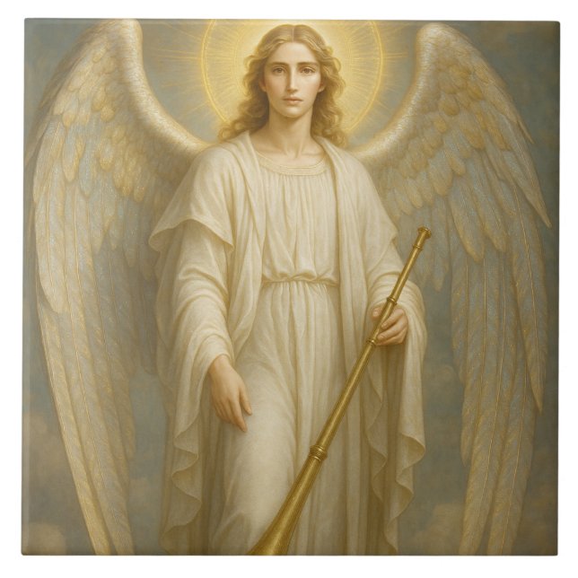Archangel Gabriel – Divine Messenger of Light Tile (Front)