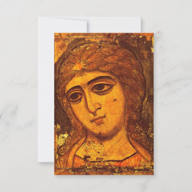 Archangel Gabriel Old Russian Angel Icon Byzantine Thank You Card (Front)