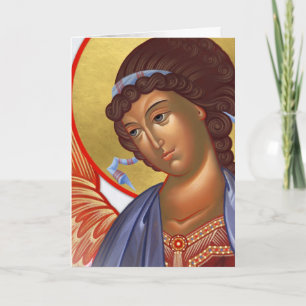 Archangel Gabriel with Christ and Mother of God Card