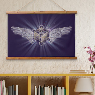 Archangel Metatron - Metatron's Cube Hanging Tapestry