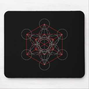 Archangel Metatrons Cube Sacred Geometry Spiritual Mouse Mat