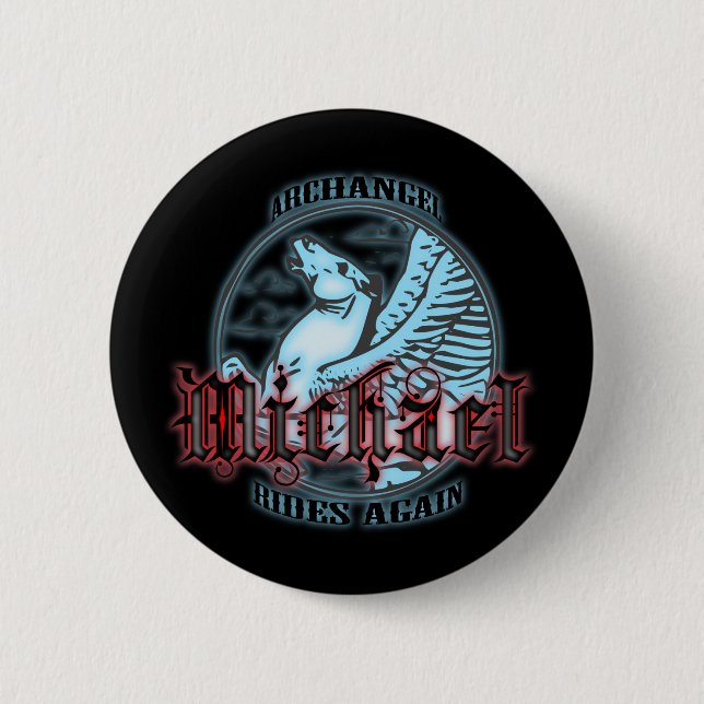 Archangel Michael 6 Cm Round Badge (Front)