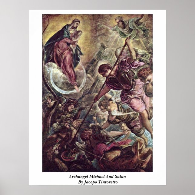 Archangel Michael And Satan By Jacopo Tintoretto Poster (Front)