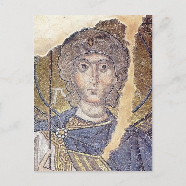 Archangel Michael Byzantine Mosaic Orthodox Icon Postcard (Front)