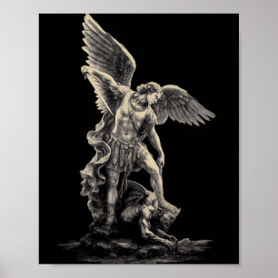 Archangel Michael Christian Streetwear Religious F Poster