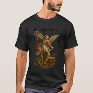 Archangel Michael Defeats Satan - Militium Christi T-Shirt