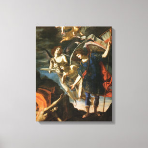 Archangel Michael Delivers Souls to Purgatory Canvas Print