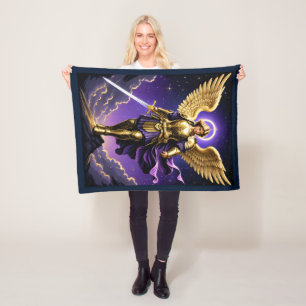 Archangel Michael  Fleece Blanket