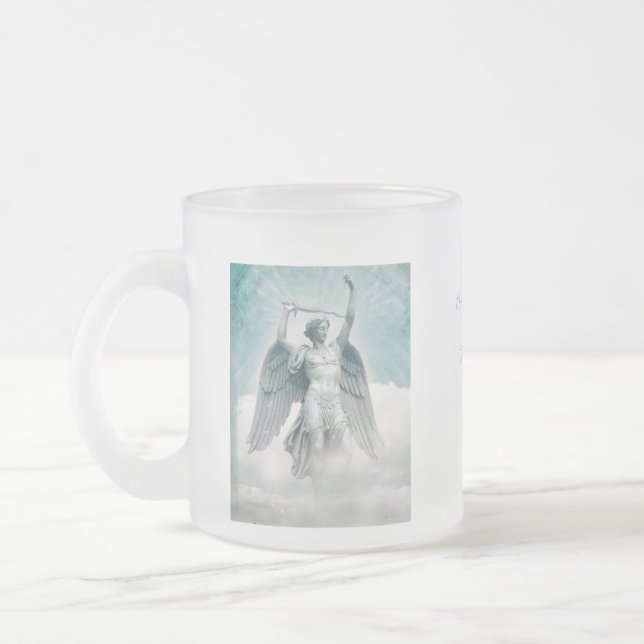 Archangel Michael God's laser eye, frosted mug (Left)
