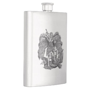 Archangel Michael Hip Flask