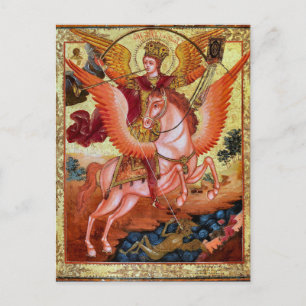 Archangel Michael Orthodox Christian Icon Postcard