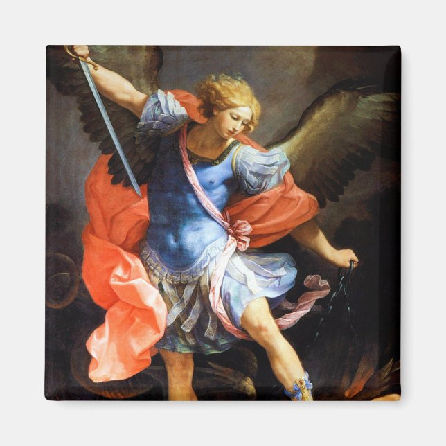 Archangel Michael tramples Satan, Guido Reni Magnet (Front)