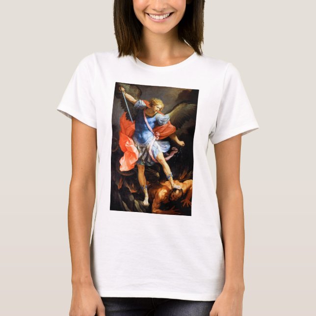 Archangel Michael tramples Satan, Guido Reni T-Shirt (Front)
