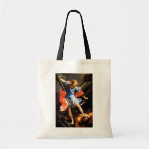 Archangel Michael tramples Satan, Guido Reni Tote Bag