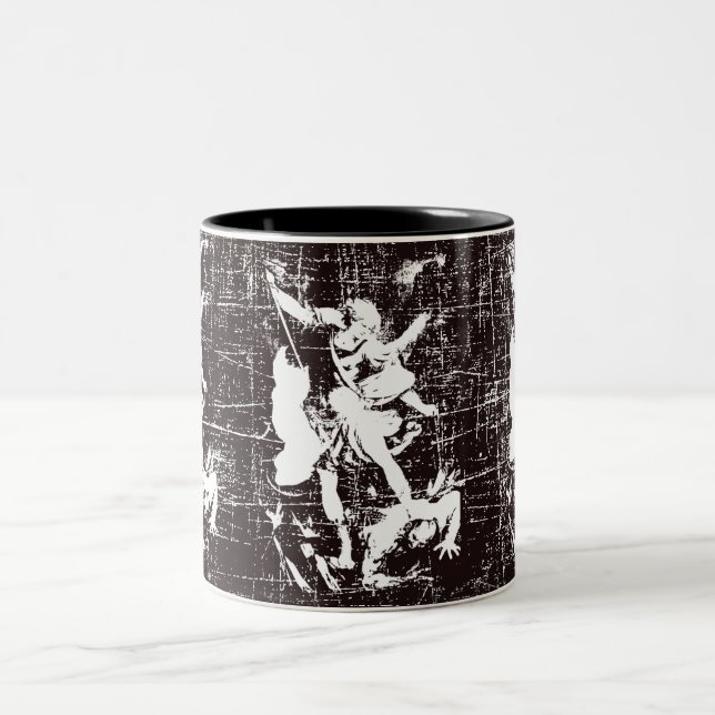 Archangel Michael Two-Tone Coffee Mug (Center)